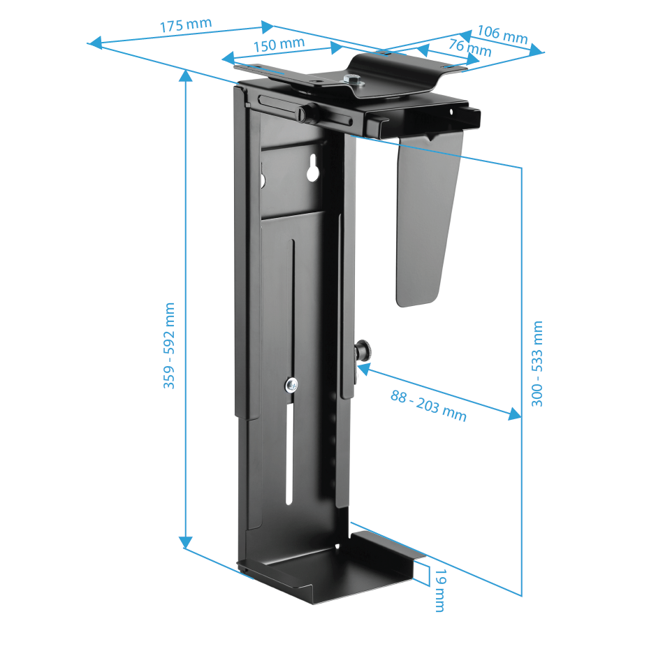 Computer Case Mount Adjustable Computer Case / CPU Mount – HumanCentric