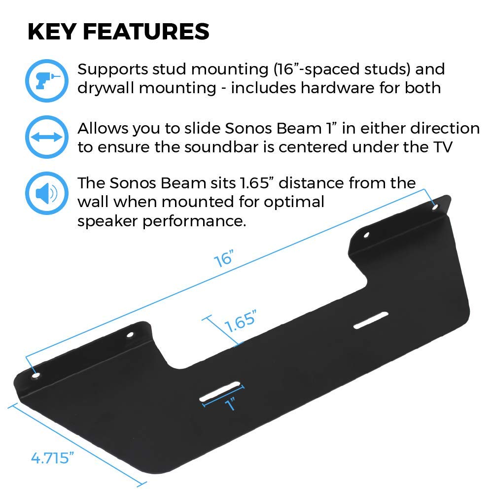 Sonos Beam Wallmount wit speaker beugel Sonos Beam Wallmount wit speaker beugel