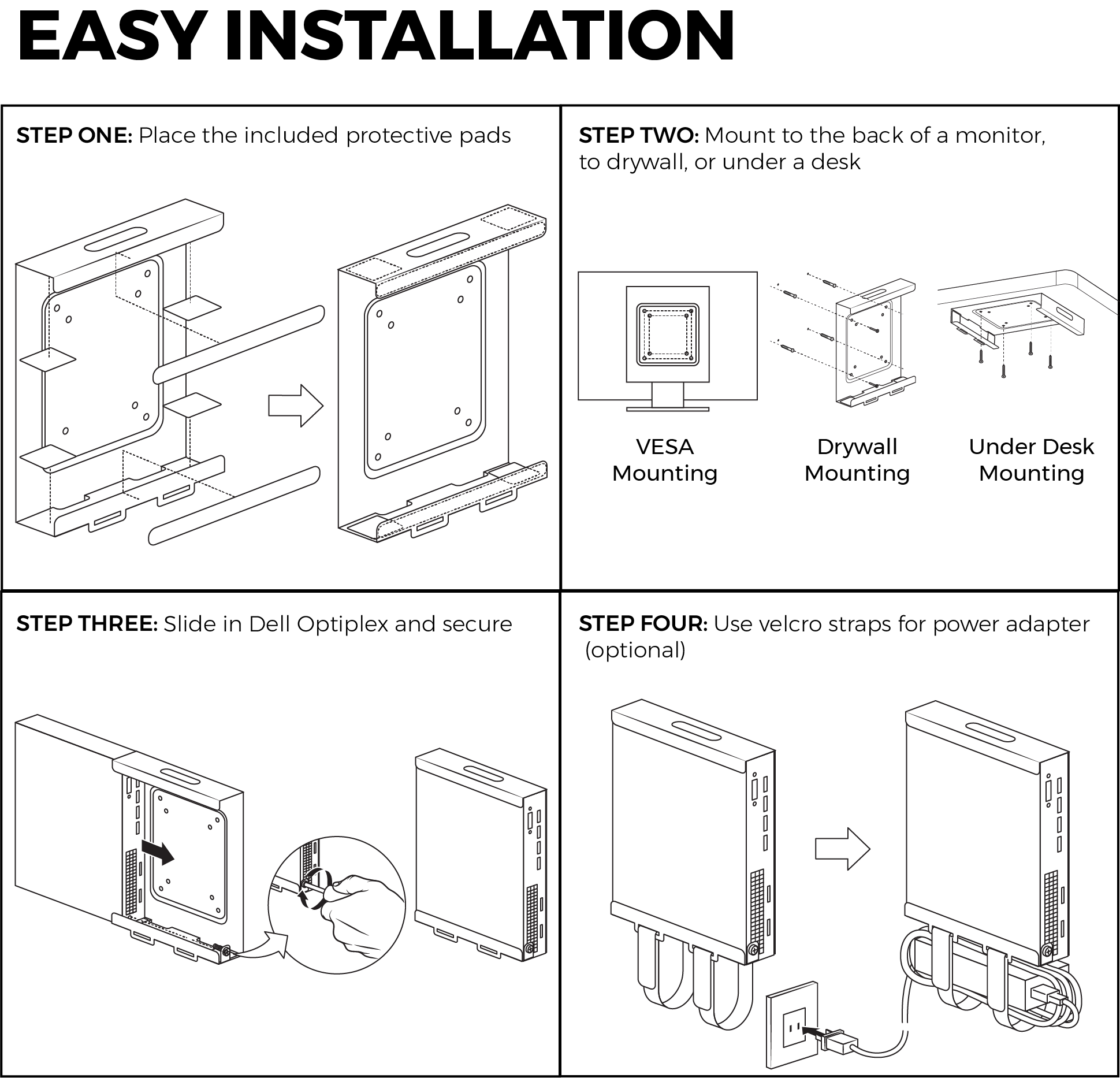 HIDEit Micro | Dell OptiPlex Micro PC Wall Mount - Mount HIDEit Micro | Dell OptiPlex Micro PC Wall Mount - Mount