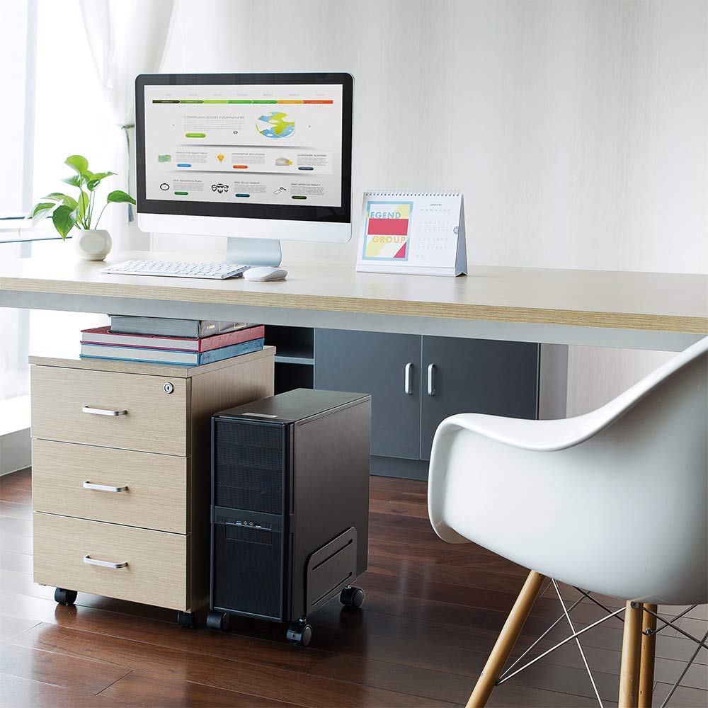 Computer Hocker Adjustable Computer Tower, CPU Stand Cart and Mobile PC Holder ...