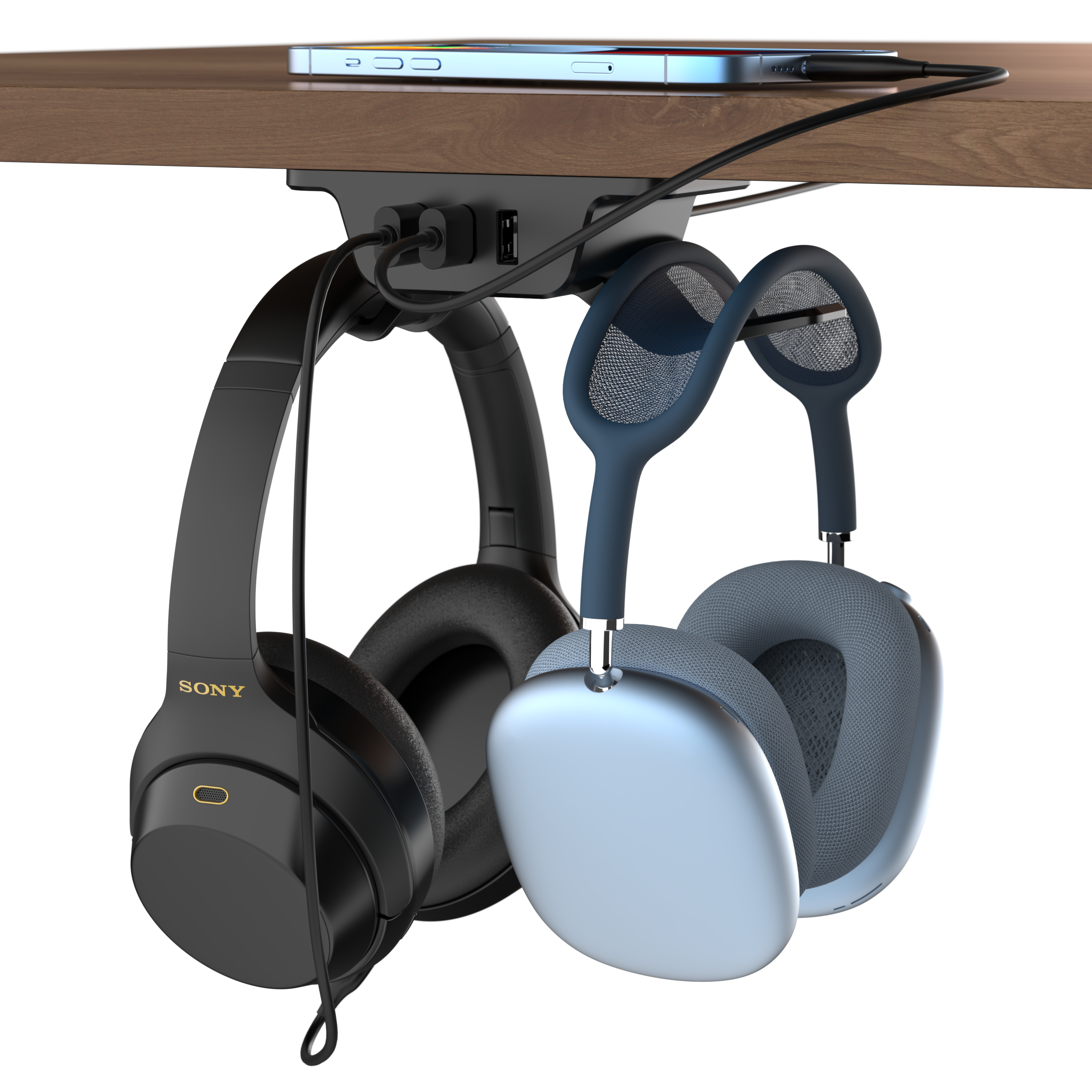 Bi auditorium intellektuel Headphone Hanger with USB Charger – HumanCentric