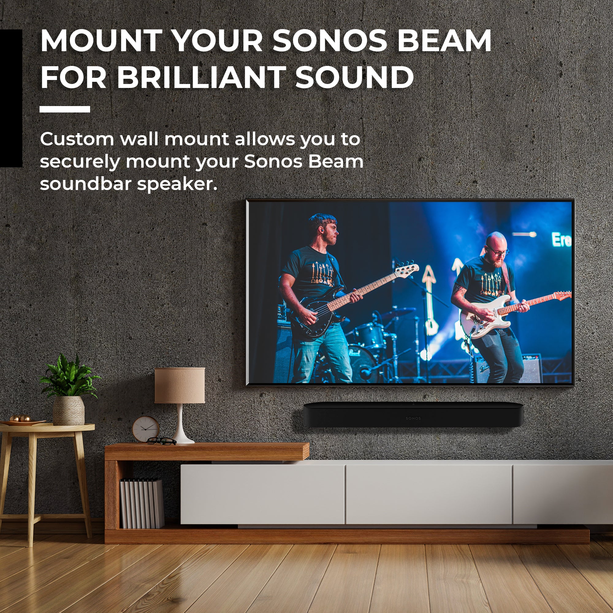 FLEXSON Cantilever Mount For TV And SONOS BEAM (Black) – Flexson U.S.A FLEXSON Cantilever Mount For TV And SONOS BEAM (Black) – Flexson U.S.A