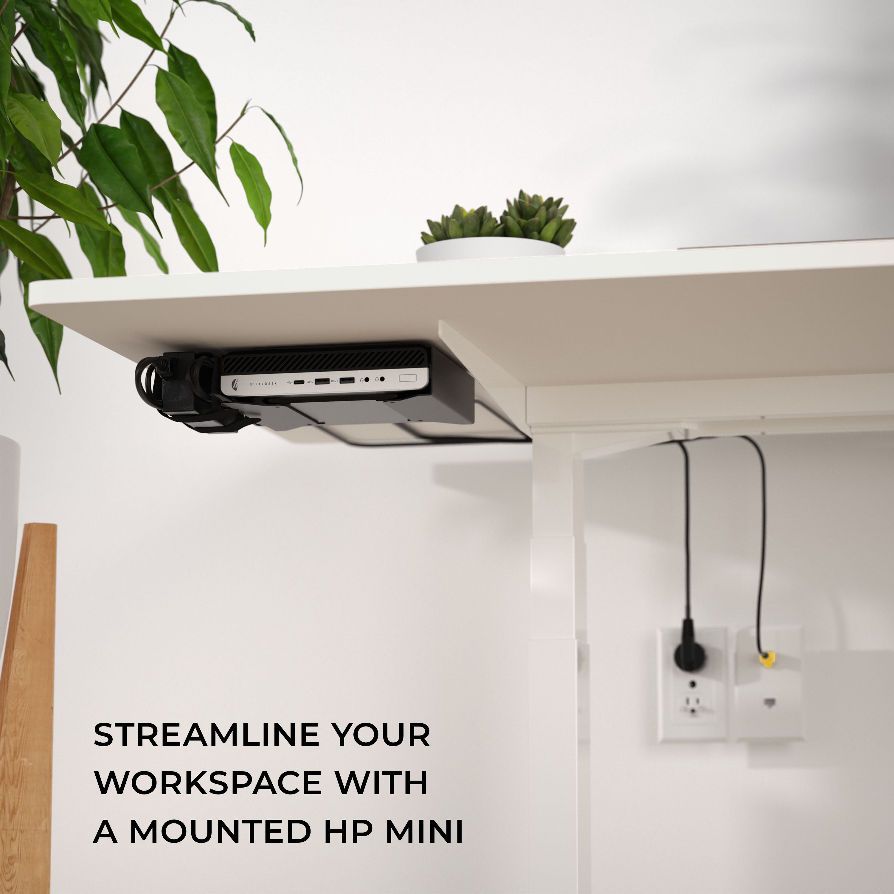 SimpliSolutions Vertical Stand For HP Pro Mini & EliteDesk USFF Computers – Space-Saving Desktop Mount