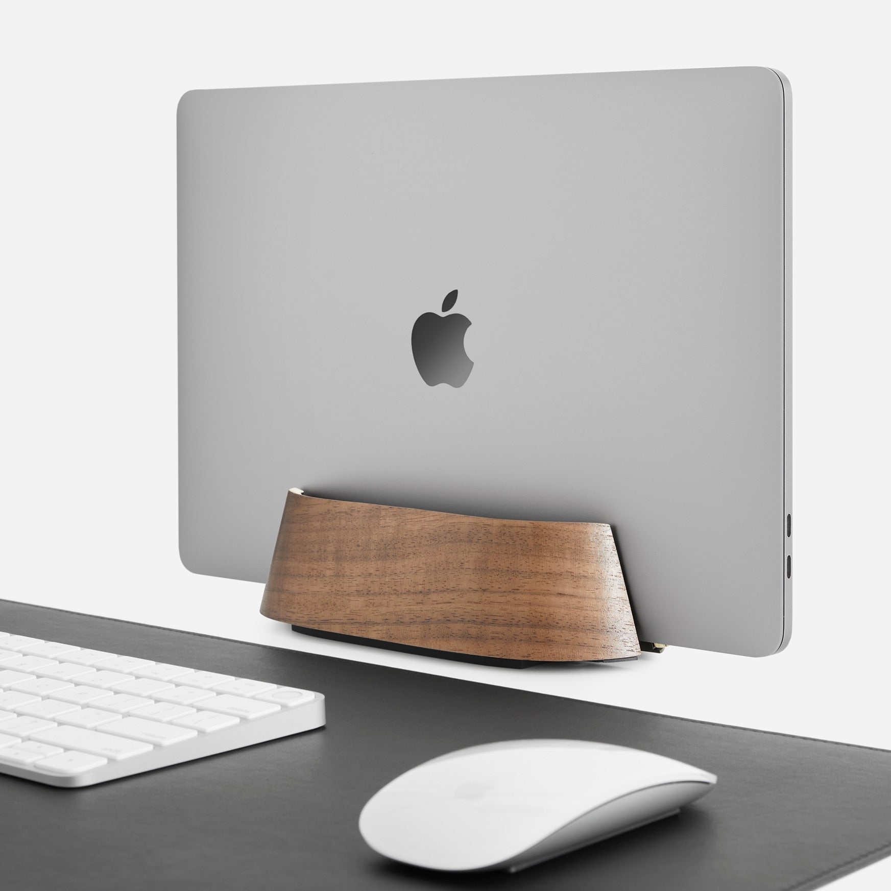 Wood Vertical Laptop Stand in Black Walnut or Maple – HumanCentric