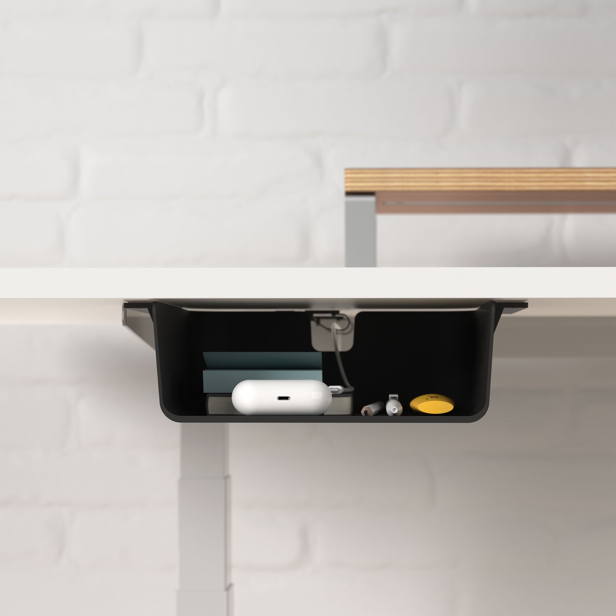 HumanCentric Under Desk Storage Shelf Under Desk Drawer Organizer for Office Desks Tables Workstations and Sit Stand Desk Mount Under Desk Shelf